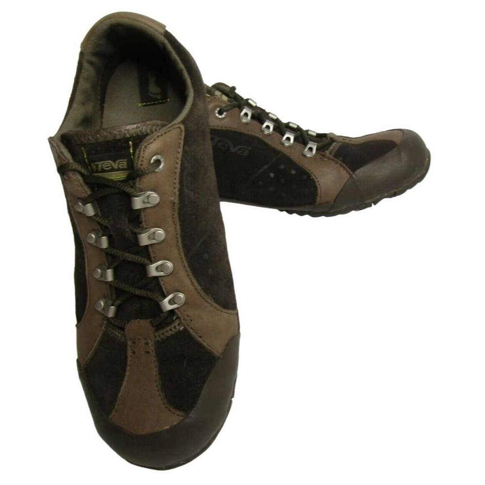 Teva Men's Casual Leather Brown Hiking Trail Lace Up Shoes Size 9